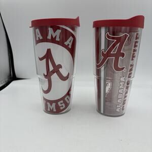 Alabama Crimson Tide Tervis Tumblers Set of 2 24 oz NCAA‎ Football Drinkware Lot